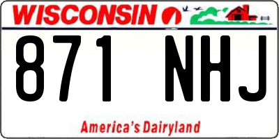 WI license plate 871NHJ