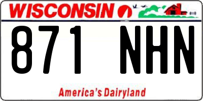 WI license plate 871NHN