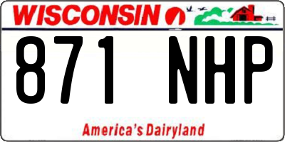 WI license plate 871NHP