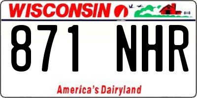 WI license plate 871NHR