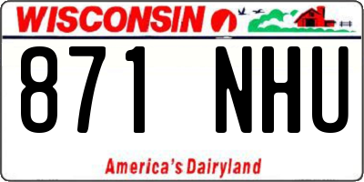 WI license plate 871NHU