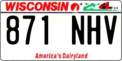 WI license plate 871NHV
