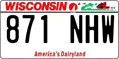 WI license plate 871NHW