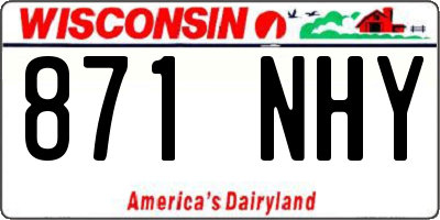 WI license plate 871NHY