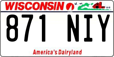 WI license plate 871NIY