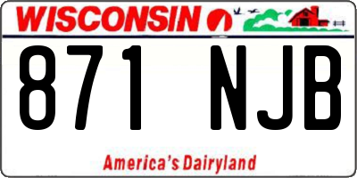 WI license plate 871NJB