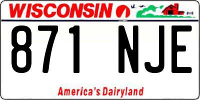 WI license plate 871NJE