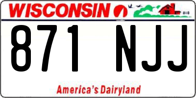 WI license plate 871NJJ