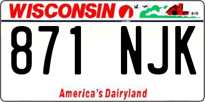 WI license plate 871NJK