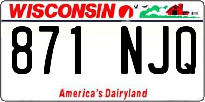 WI license plate 871NJQ