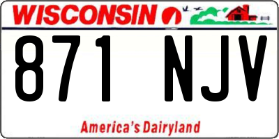 WI license plate 871NJV