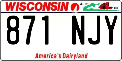 WI license plate 871NJY