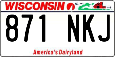 WI license plate 871NKJ
