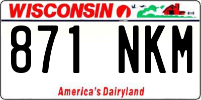 WI license plate 871NKM