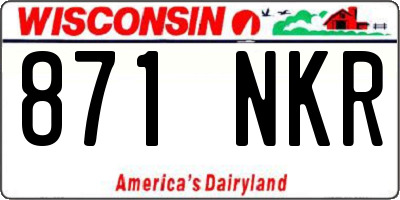 WI license plate 871NKR