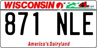 WI license plate 871NLE