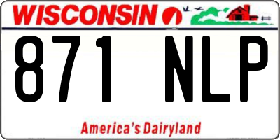 WI license plate 871NLP