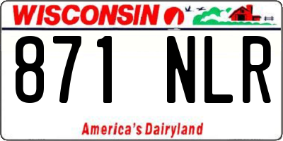 WI license plate 871NLR