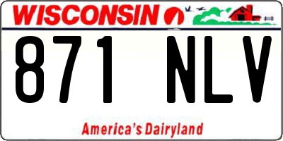 WI license plate 871NLV
