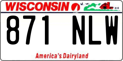WI license plate 871NLW