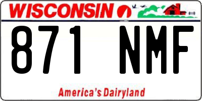 WI license plate 871NMF