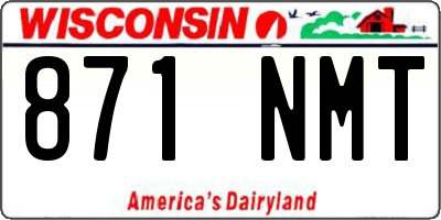 WI license plate 871NMT