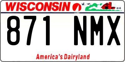 WI license plate 871NMX