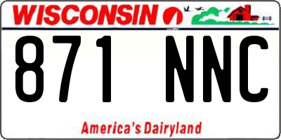 WI license plate 871NNC