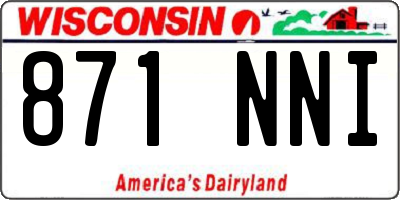 WI license plate 871NNI