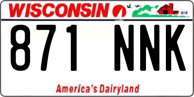 WI license plate 871NNK