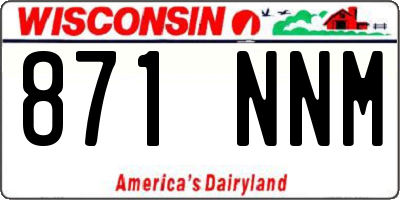 WI license plate 871NNM