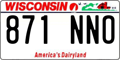 WI license plate 871NNO