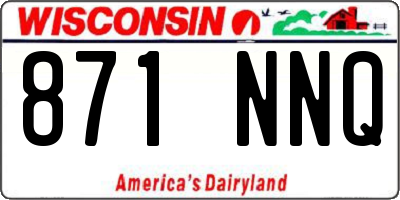 WI license plate 871NNQ