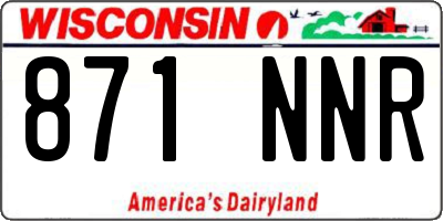 WI license plate 871NNR