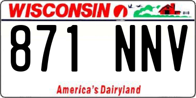 WI license plate 871NNV
