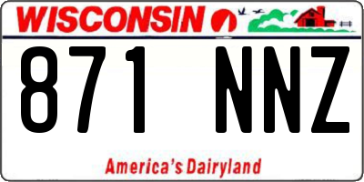 WI license plate 871NNZ