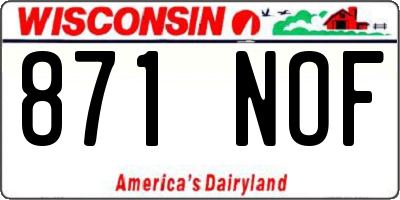 WI license plate 871NOF