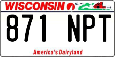 WI license plate 871NPT