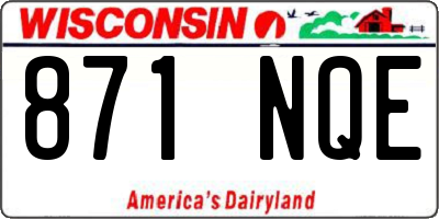 WI license plate 871NQE