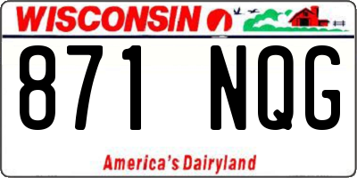 WI license plate 871NQG
