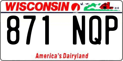 WI license plate 871NQP