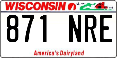WI license plate 871NRE