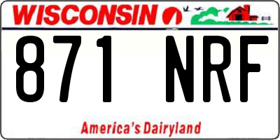 WI license plate 871NRF