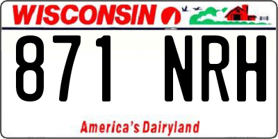 WI license plate 871NRH