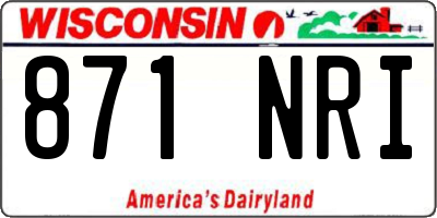 WI license plate 871NRI