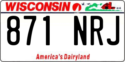 WI license plate 871NRJ