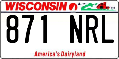 WI license plate 871NRL