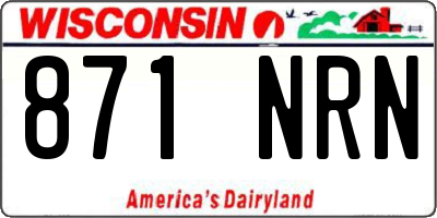 WI license plate 871NRN