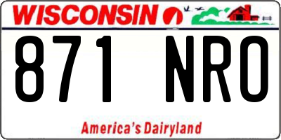 WI license plate 871NRO