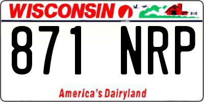 WI license plate 871NRP